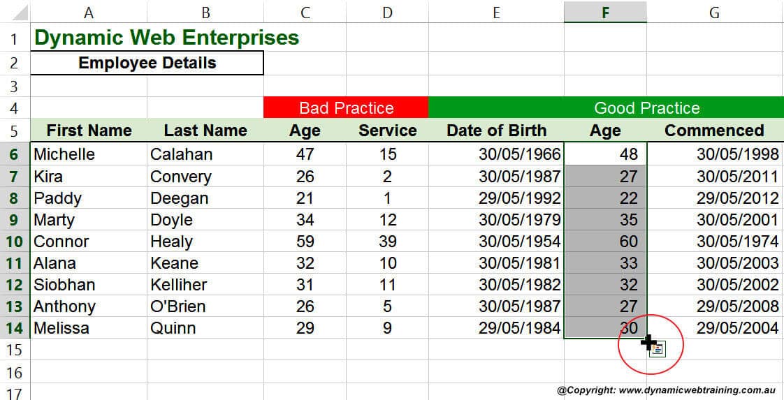 ExcelTodayFunction-3-DynamicWebTraining