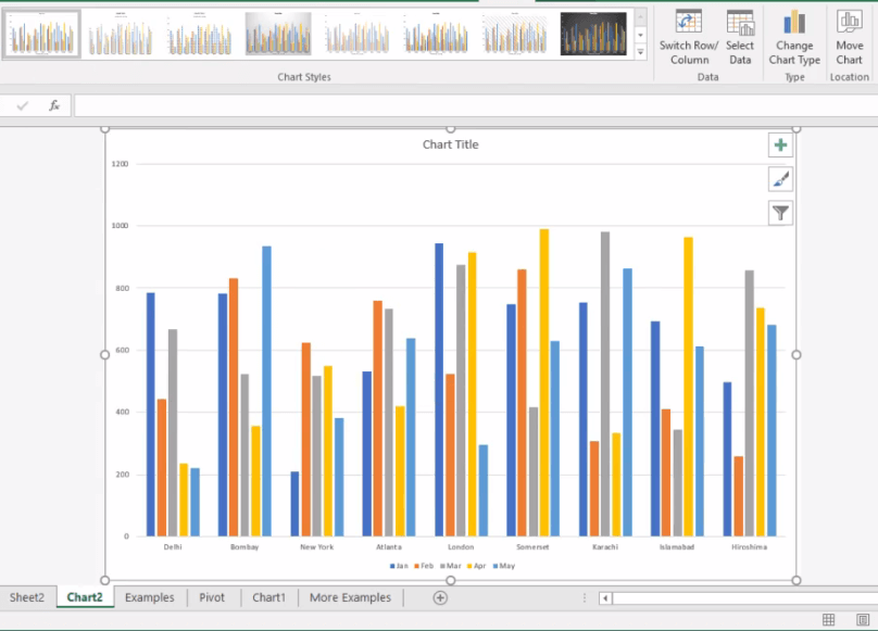 Excel Column Chart - Dynamic Web Training