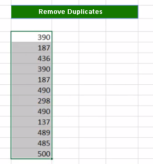Excel Remove Duplicate 2 - Dynamic Web Training