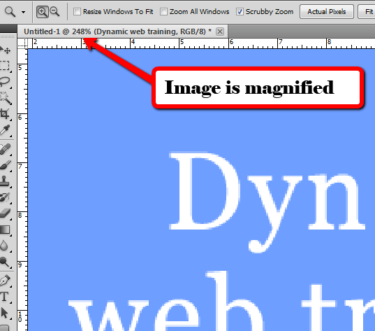 Photoshop Fonts Pixelated 2 - Dynamic Web Training