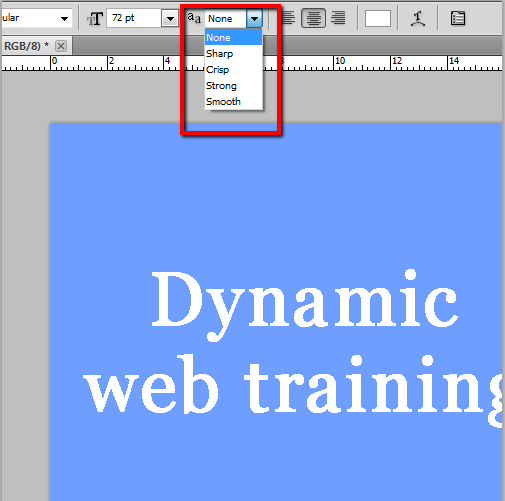 Photoshop Fonts Pixelated 6 - Dynamic Web Training