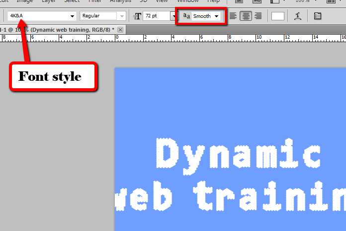  Photoshop Fonts Pixelated 8 - Dynamic Web Training