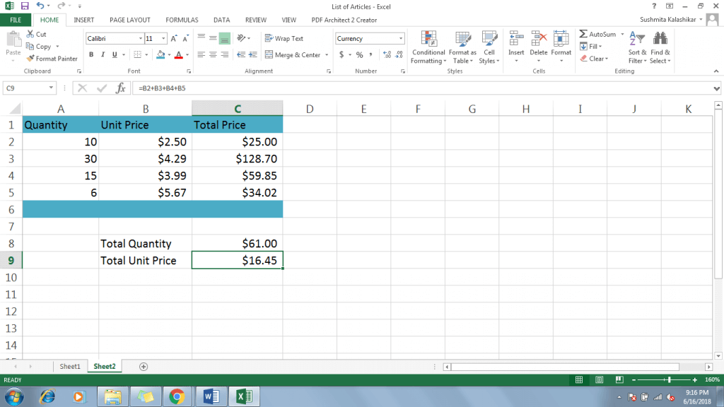 How to Create a Formula in Excel 2016 - Dynamic Web Training