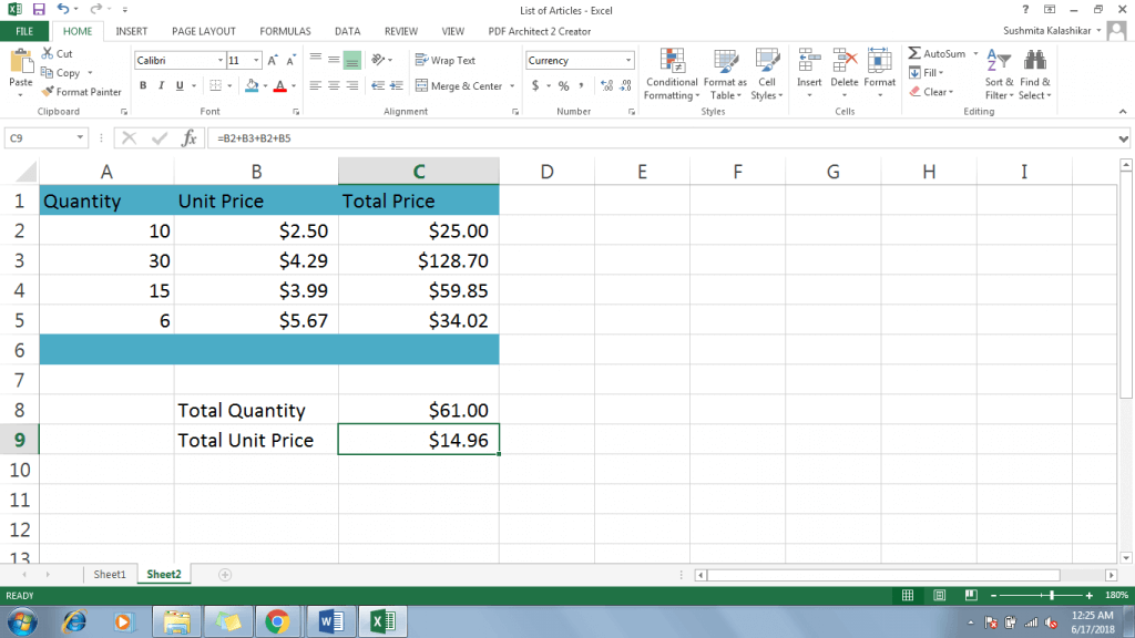 How to Create a Formula in Excel 2016 - Dynamic Web Training