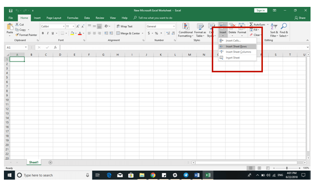 Excel 2016 Tips - Add Remove Cells 1 - Dynamic Web Training