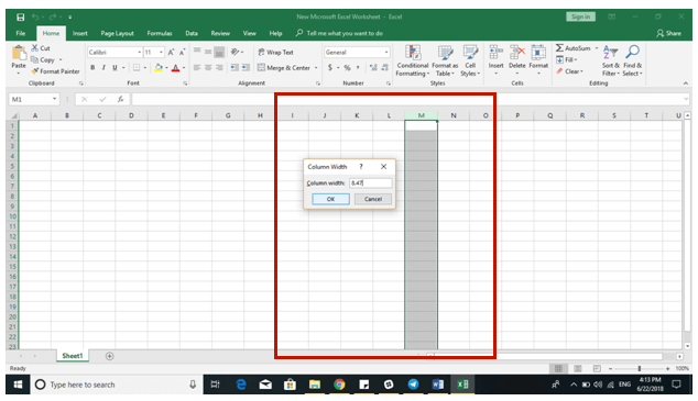 Excel 2016 Tips - Add Resize Cells 2 - Dynamic Web Training