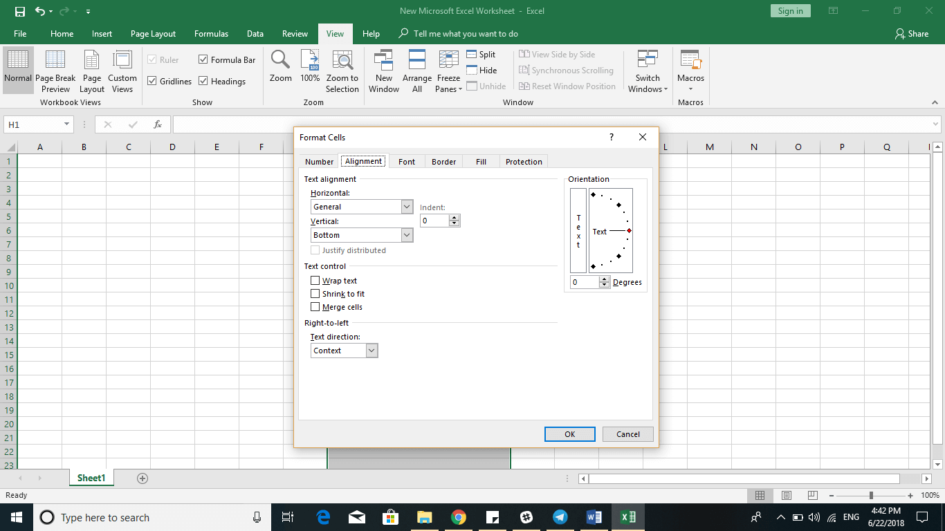 Excel 2016 Tips - Change Alignement 1 - Dynamic Web Training