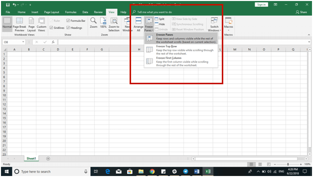 Excel 2016 Tips - Freeze Panes - Dynamic Web Training