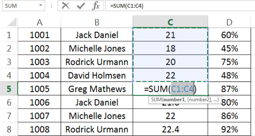 Fig-17 - Autosum - Dynamic Web Training