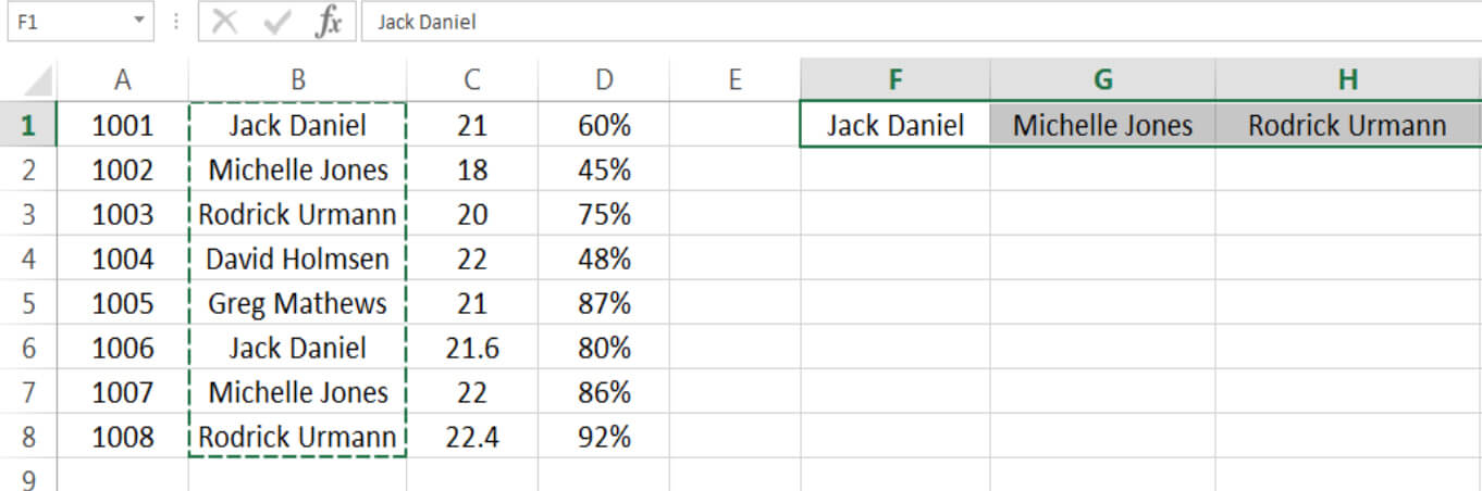 Fig-18 -Column To Row - Dynamic Web Training Fig-19 - Transpose - Dynamic Web Training