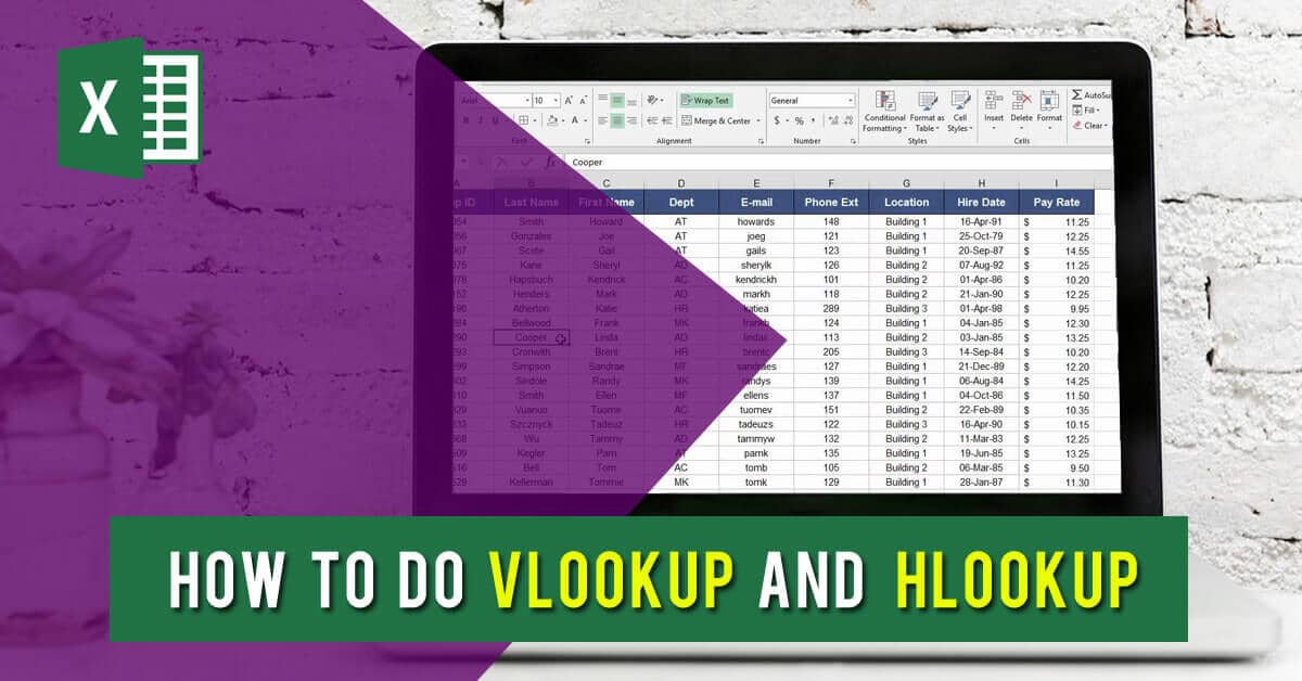 How to do VLOOKUP and HLOOKUP - Dynamic Web Training