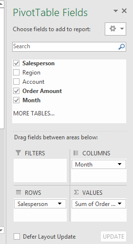 Pivot Table Step 4 b - Dynamic Web Training