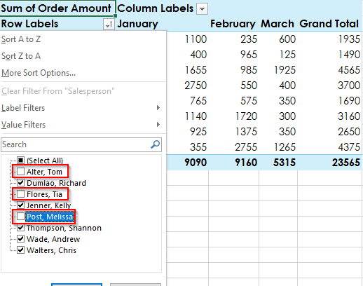 Pivot Table Step 6 a - Dynamic Web Training