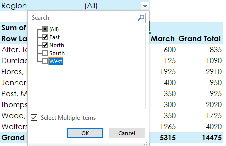 Pivot Table Step 8 c - Dynamic Web Training