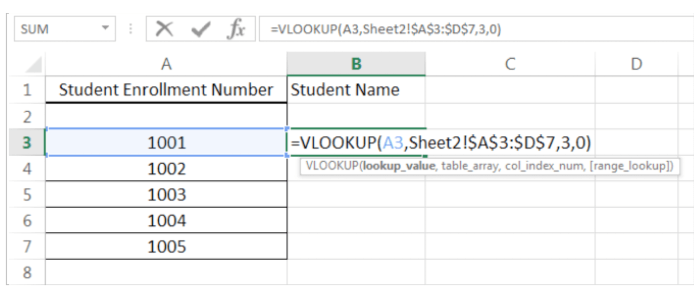 How to do VLOOKUP and HLOOKUP Figure 4 - Dynamic Web Training