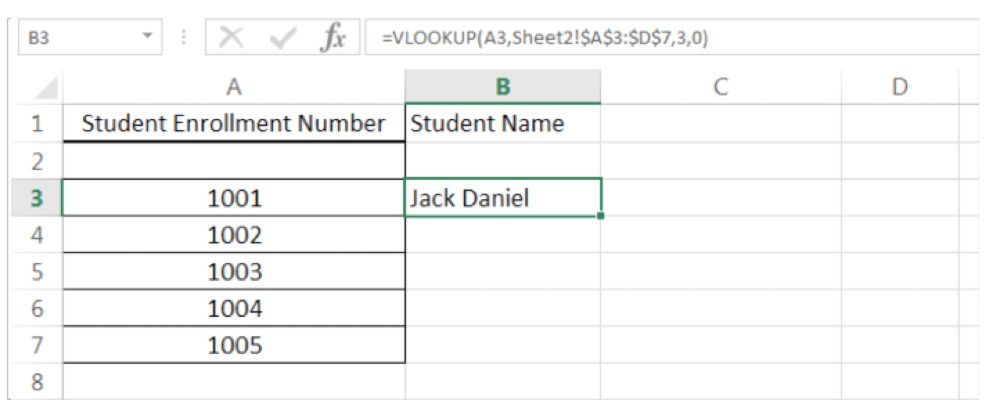 How to do VLOOKUP and HLOOKUP Figure 5 - Dynamic Web Training