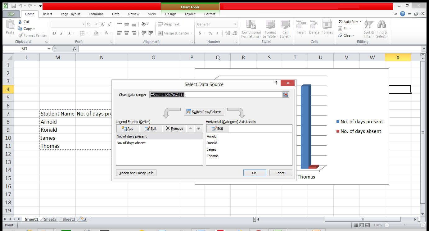 Graph and Chart in Excel 10 - Dynamic Web Training