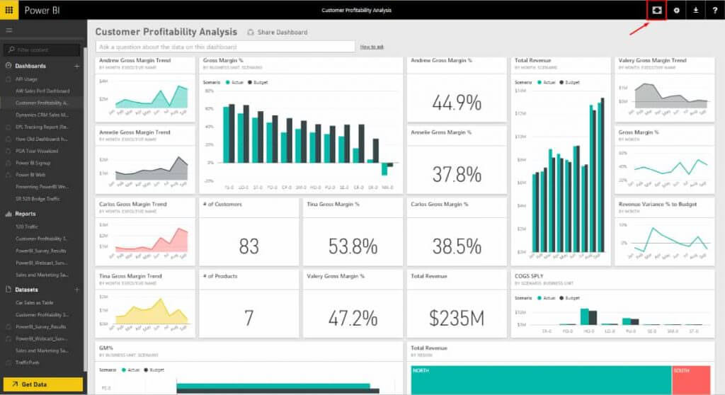 PowerBI Dashboard 1- Dynamic Web Training