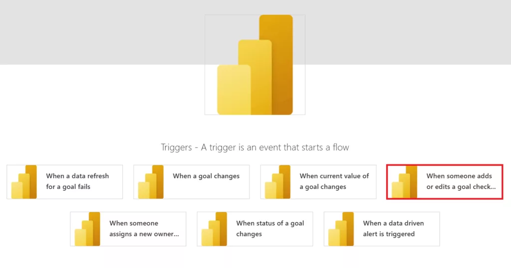 18 Choose Trigger - Live Power Bi Scoreboard