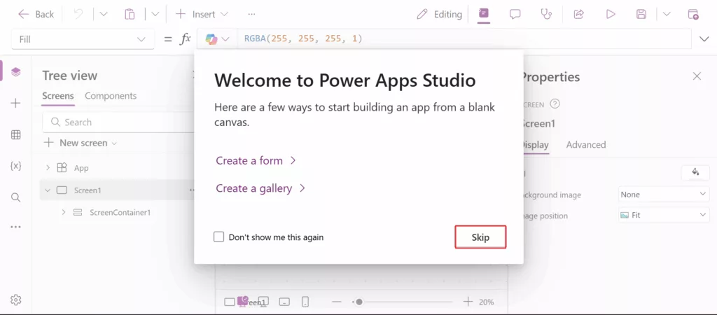 Figure 6 - Power App in 30 Minutes - Dynamic Web Training